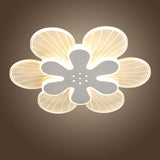 Modern Geometric Flower LED Flush Mount Ceiling Light Acrylic Dimmable Bedroom Fixture