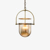 Lorford Cup Glass Pendant Light Elegant Gold Finish Hanging Ceiling Lamp for Modern Kitchens