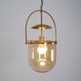 Lorford Cup Glass Pendant Light Elegant Gold Finish Hanging Ceiling Lamp for Modern Kitchens