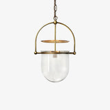 Lorford Cup Glass Pendant Light Elegant Gold Finish Hanging Ceiling Lamp for Modern Kitchens