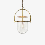 Lorford Cup Glass Pendant Light Elegant Gold Finish Hanging Ceiling Lamp for Modern Kitchens