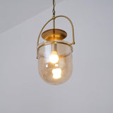 Lorford Cup Glass Pendant Light Elegant Gold Finish Hanging Ceiling Lamp for Modern Kitchens