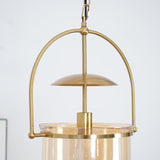Lorford Cup Glass Pendant Light Elegant Gold Finish Hanging Ceiling Lamp for Modern Kitchens