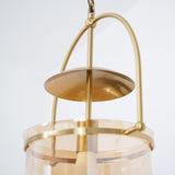 Lorford Cup Glass Pendant Light Elegant Gold Finish Hanging Ceiling Lamp for Modern Kitchens