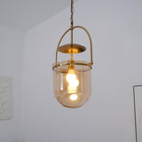 Lorford Cup Glass Pendant Light Elegant Gold Finish Hanging Ceiling Lamp for Modern Kitchens