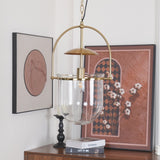 Lorford Cup Glass Pendant Light Elegant Gold Finish Hanging Ceiling Lamp for Modern Kitchens