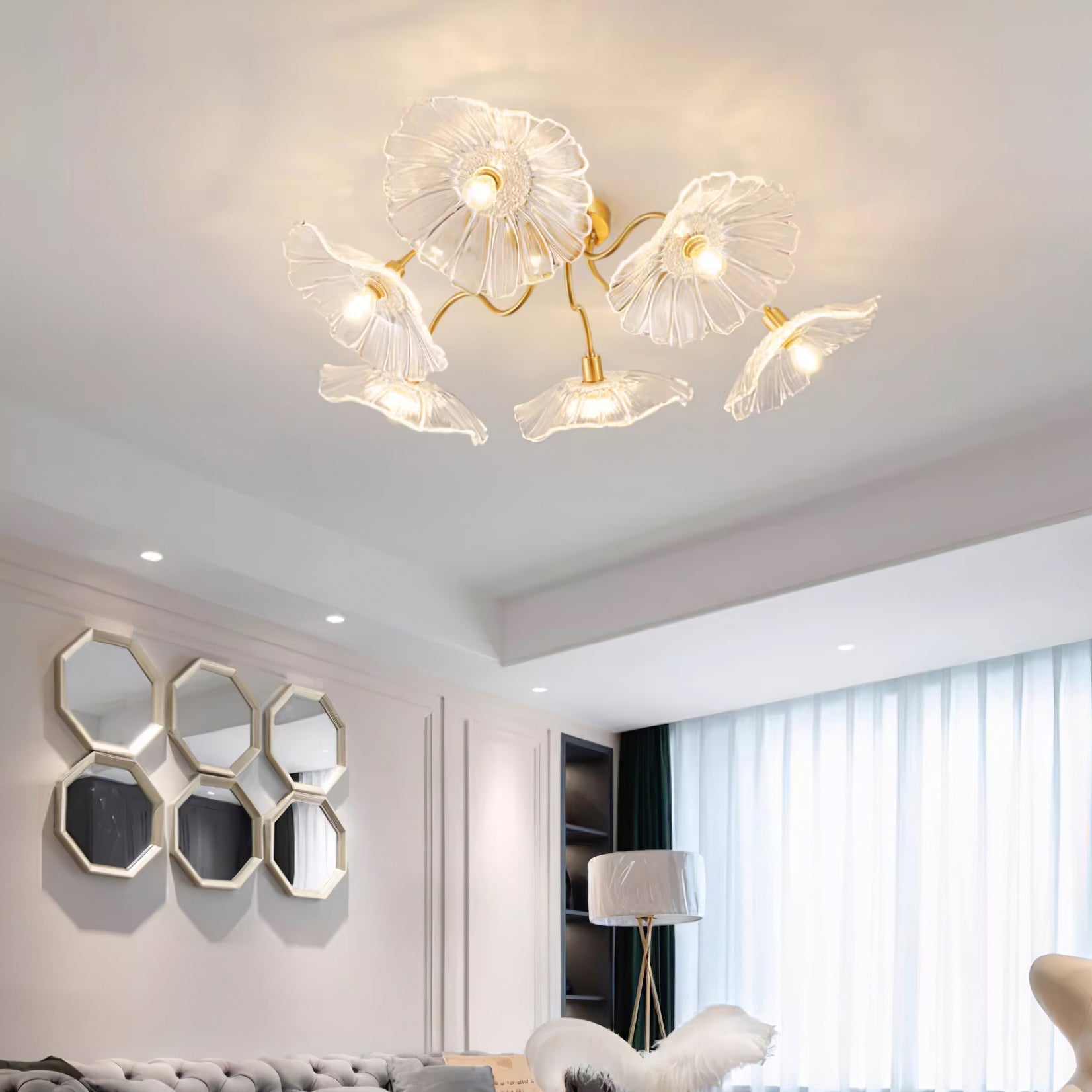 lotus-leaf-frosted-glass-ceiling-light-modern-gold-chandelier-for-living-room