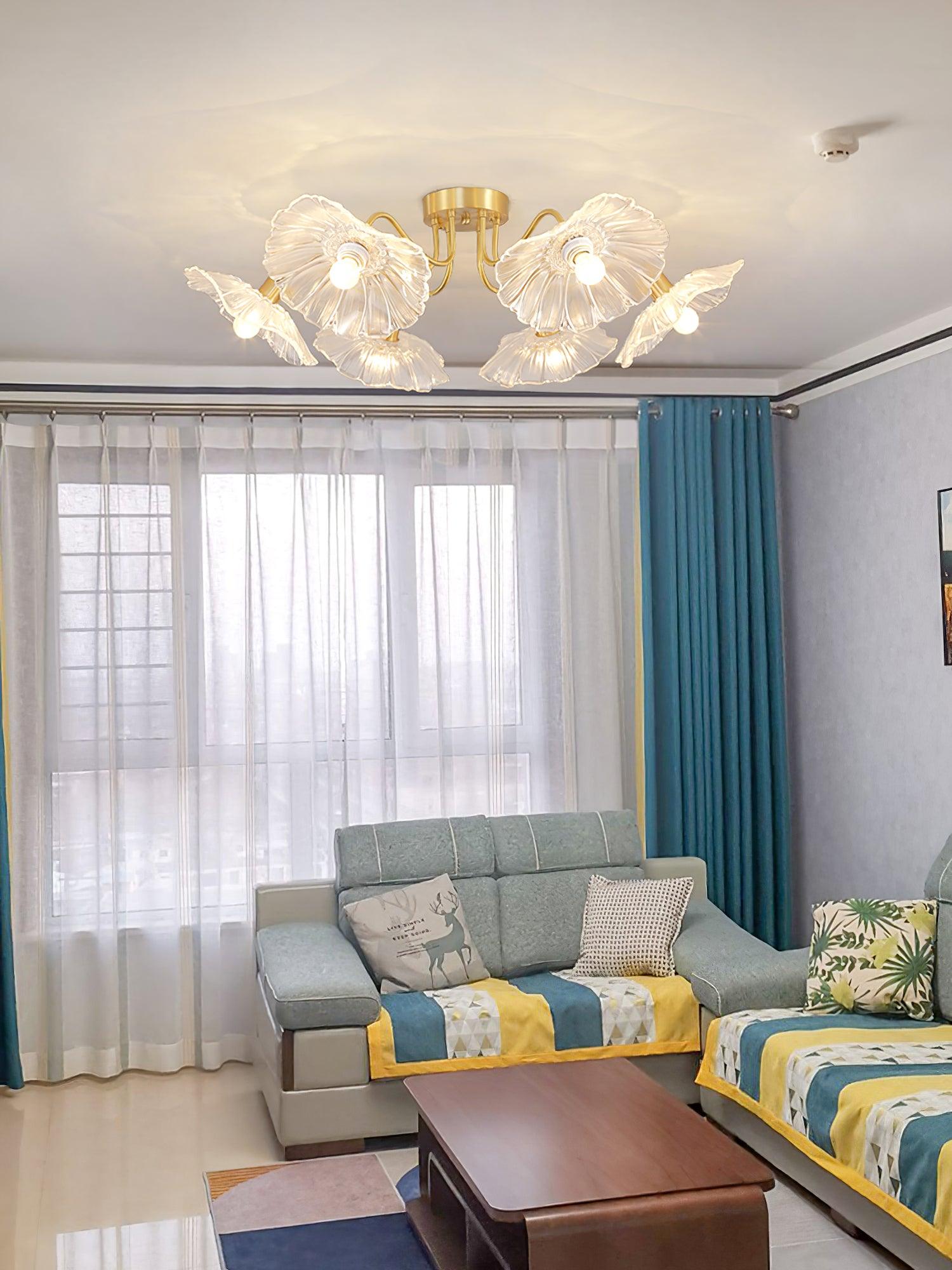 lotus-leaf-frosted-glass-ceiling-light-modern-gold-chandelier-for-living-room