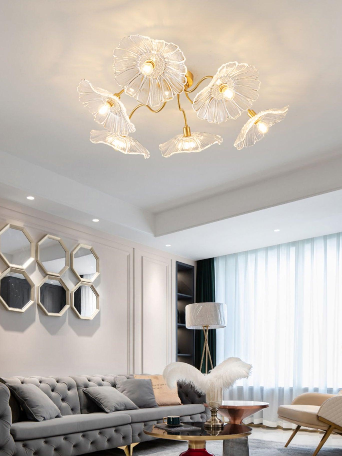 lotus-leaf-frosted-glass-ceiling-light-modern-gold-chandelier-for-living-room