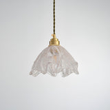 lotus-shape-brass-and-etched-crystal-glass-small-pendant-lamp-for-kitchen-and-hallway-lighting