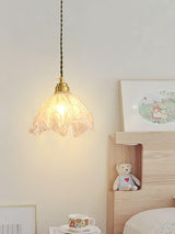 lotus-shape-brass-and-etched-crystal-glass-small-pendant-lamp-for-kitchen-and-hallway-lighting