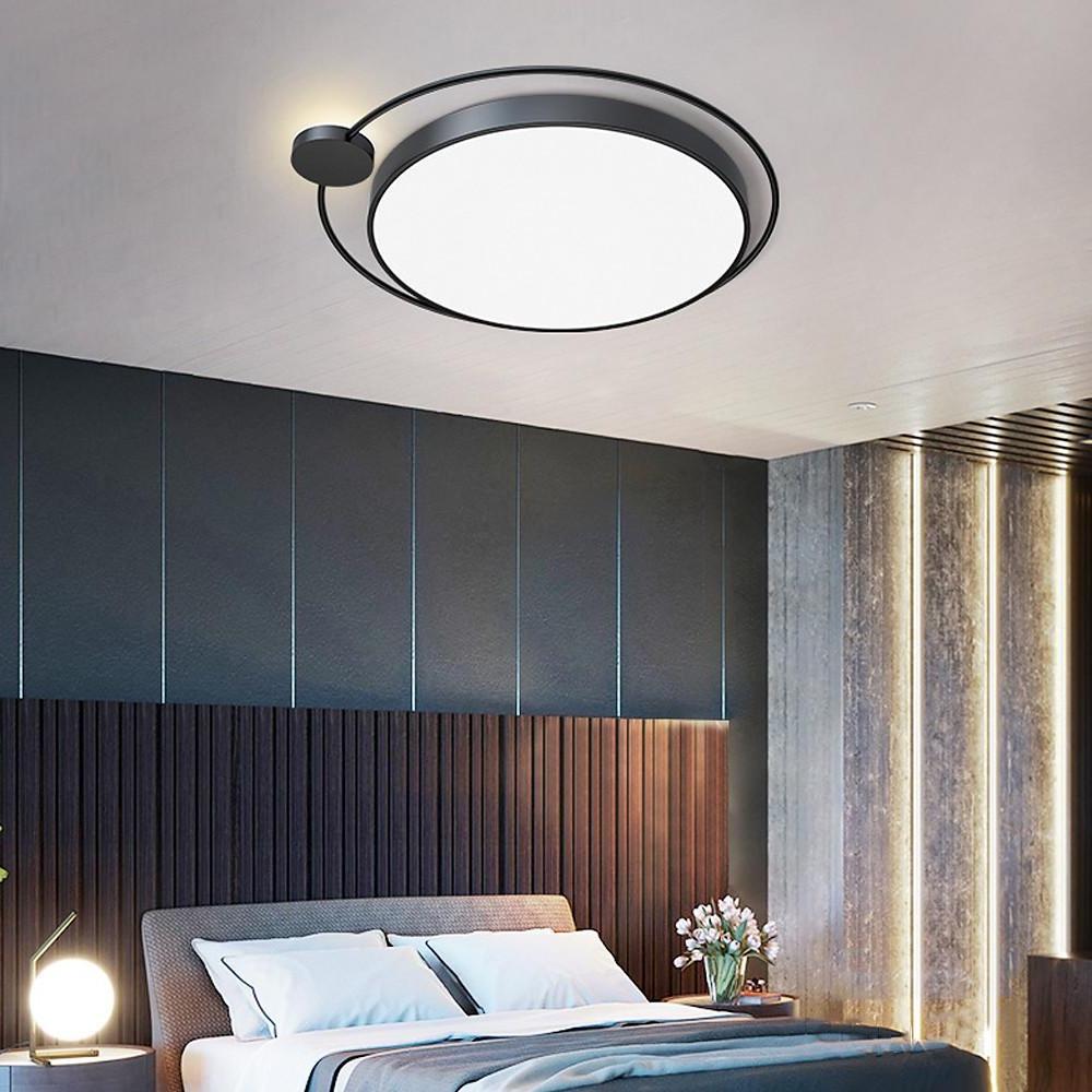 Modern Circular LED Flush Mount Ceiling Light Dimmable Nordic Geometric Fixture for Living Room