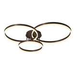 Modern 3 Ring Geometric LED Flush Mount Ceiling Light Minimalist Acrylic Living Room Fixture