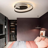 Modern Spiraling Circular LED Flush Mount Ceiling Light for Living Room and Bedroom