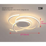 Modern Geometric 30 Inch Circular LED Flush Mount Light for Living Room and Bedroom