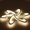 Contemporary Geometric Wave LED Flush Mount Ceiling Light Modern Circle Dimmable Fixture