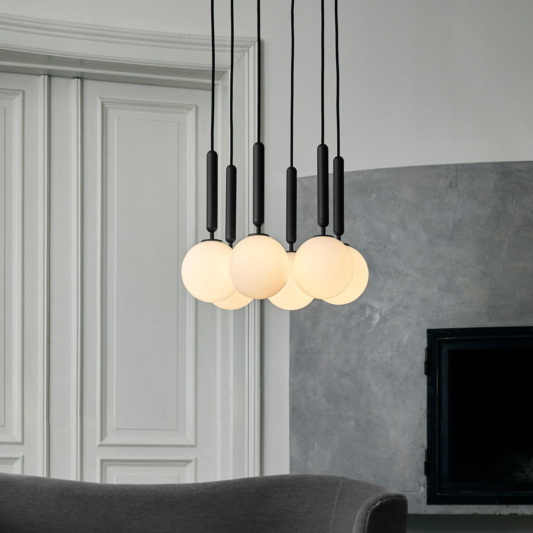 Luminae Glass Sphere Pendant Light Modern Nordic Hanging Lamp for Kitchen and Dining Room