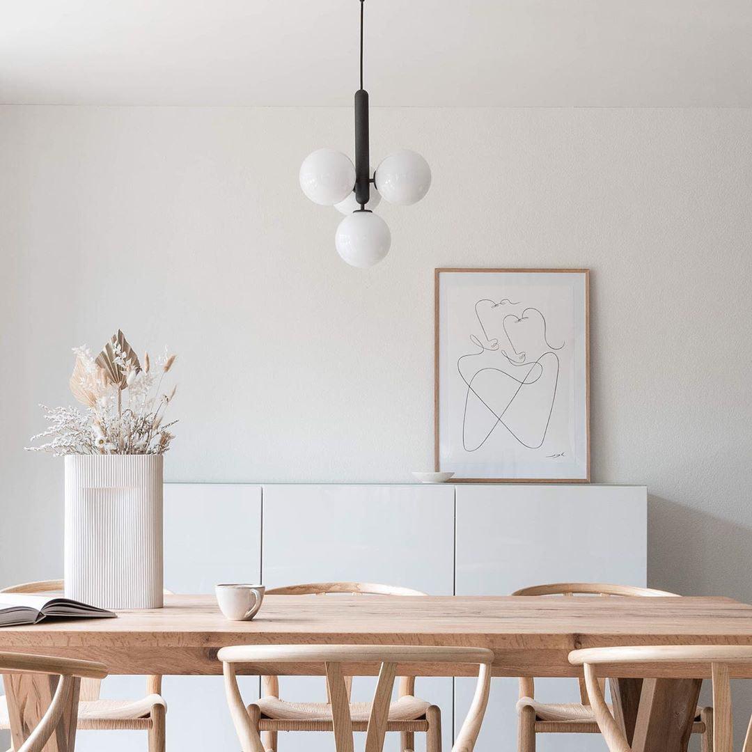 Luminae Glass Sphere Pendant Light Modern Nordic Hanging Lamp for Kitchen and Dining Room