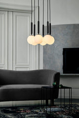 Luminae Glass Sphere Pendant Light Modern Nordic Hanging Lamp for Kitchen and Dining Room