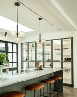 Luminae Glass Sphere Pendant Light Modern Nordic Hanging Lamp for Kitchen and Dining Room