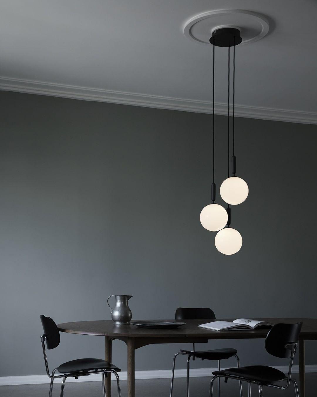 Luminae Glass Sphere Pendant Light Modern Nordic Hanging Lamp for Kitchen and Dining Room