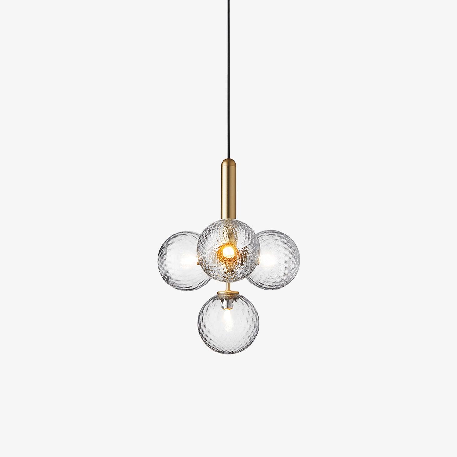 Luminae Glass Sphere Pendant Light Modern Nordic Hanging Lamp for Kitchen and Dining Room