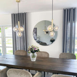 Luminae Glass Sphere Pendant Light Modern Nordic Hanging Lamp for Kitchen and Dining Room