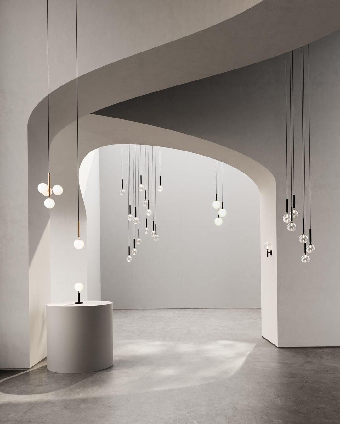 Luminae Glass Sphere Pendant Light Modern Nordic Hanging Lamp for Kitchen and Dining Room
