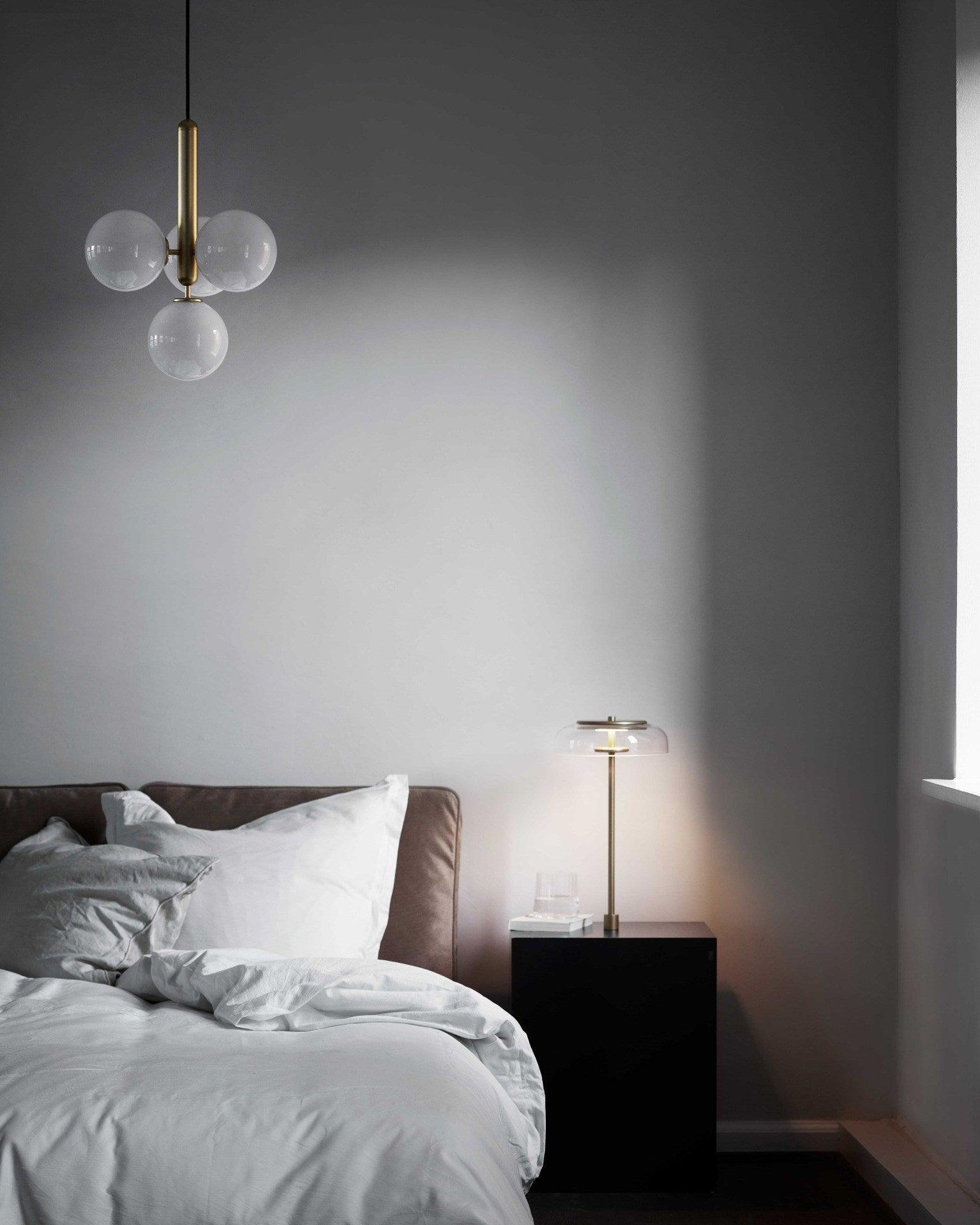 Luminae Glass Sphere Pendant Light Modern Nordic Hanging Lamp for Kitchen and Dining Room