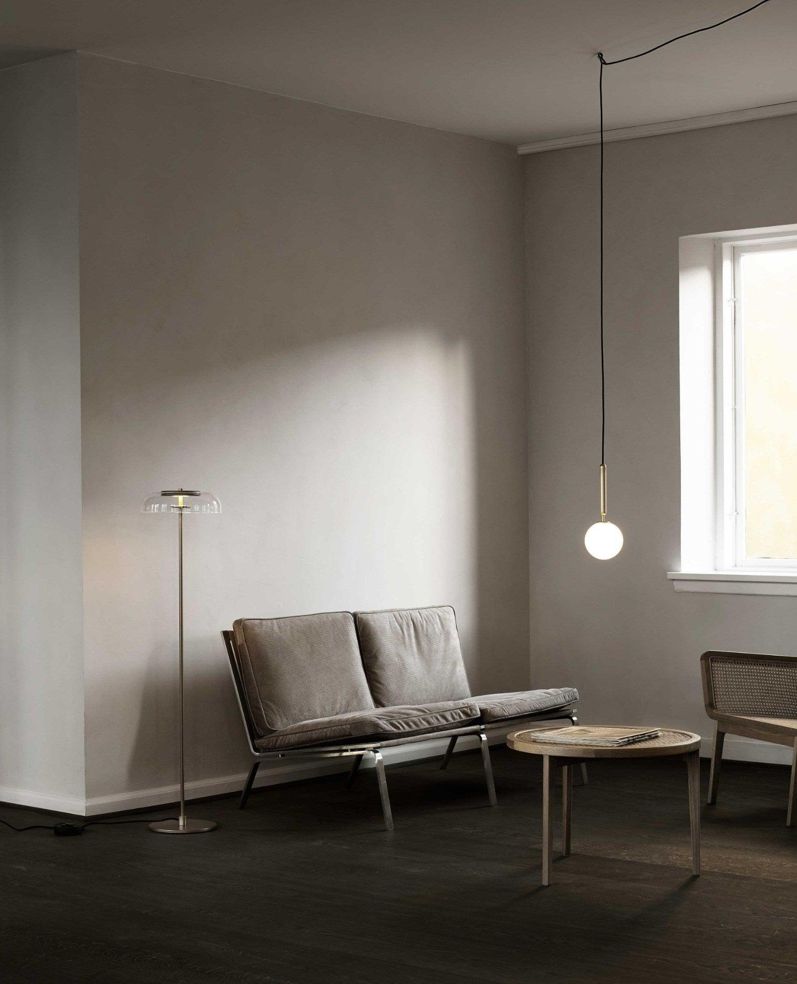 Luminae Glass Sphere Pendant Light Modern Nordic Hanging Lamp for Kitchen and Dining Room