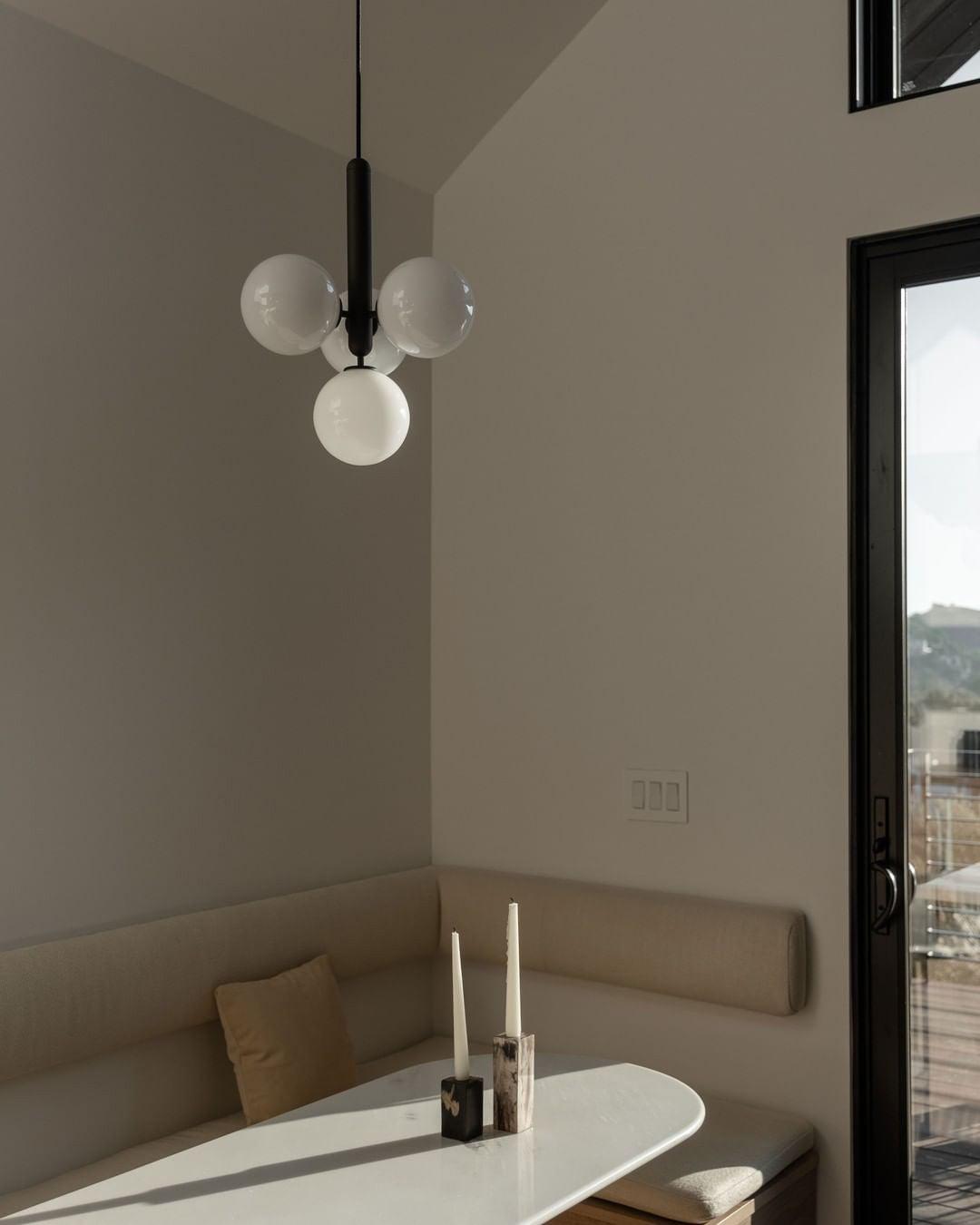 Luminae Glass Sphere Pendant Light Modern Nordic Hanging Lamp for Kitchen and Dining Room