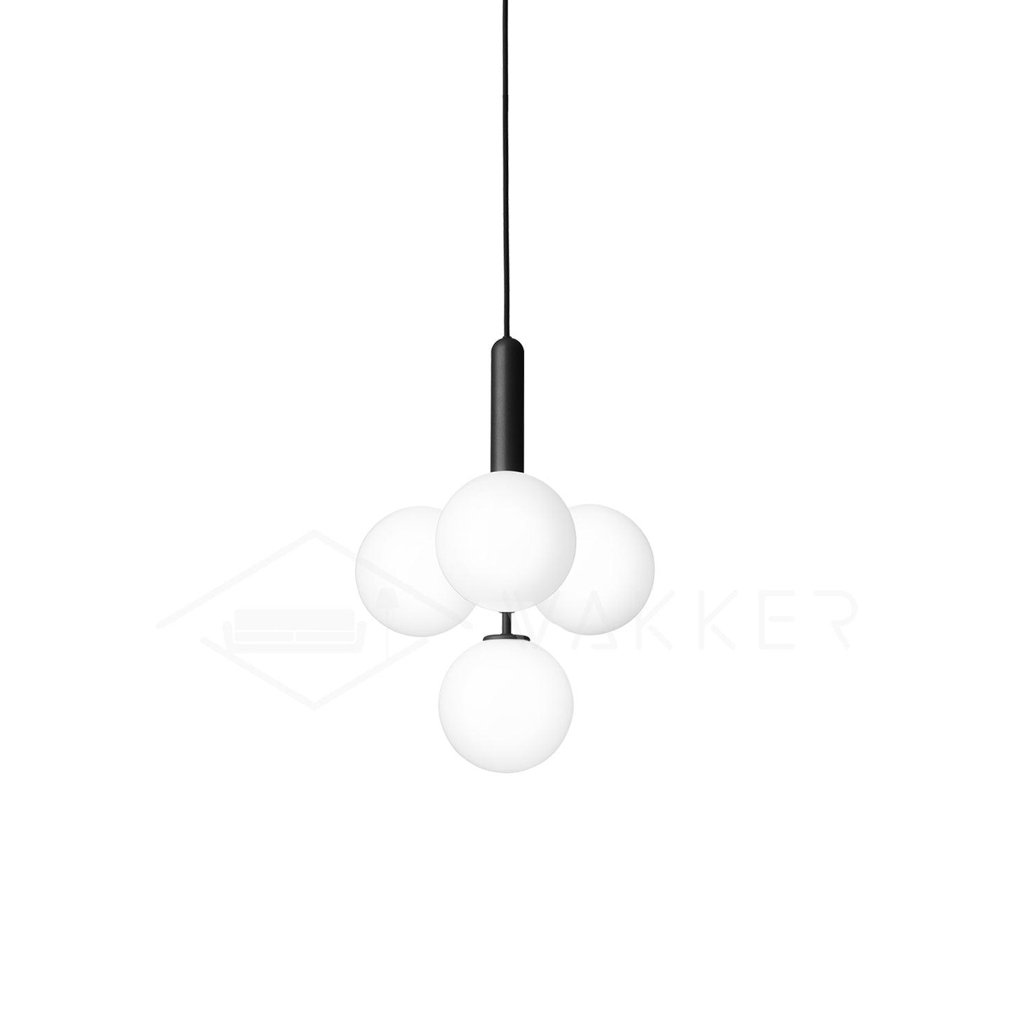 Luminae Glass Sphere Pendant Light Modern Nordic Hanging Lamp for Kitchen and Dining Room
