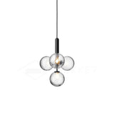 Luminae Glass Sphere Pendant Light Modern Nordic Hanging Lamp for Kitchen and Dining Room