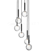 Luminae Glass Sphere Pendant Light Modern Nordic Hanging Lamp for Kitchen and Dining Room