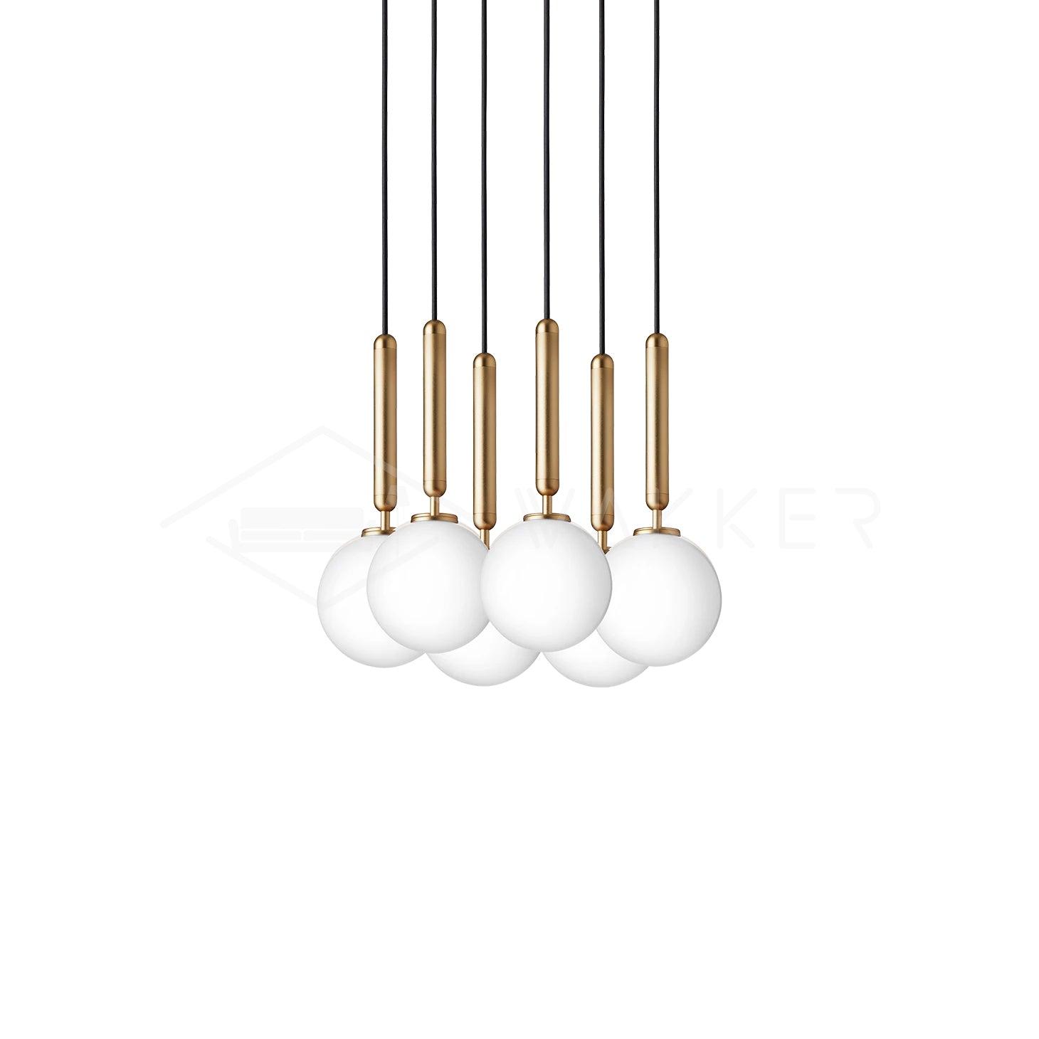 Luminae Glass Sphere Pendant Light Modern Nordic Hanging Lamp for Kitchen and Dining Room