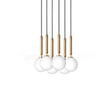 Luminae Glass Sphere Pendant Light Modern Nordic Hanging Lamp for Kitchen and Dining Room