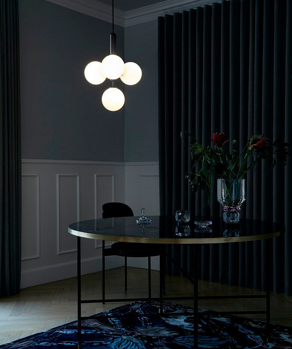 Luminae Glass Sphere Pendant Light Modern Nordic Hanging Lamp for Kitchen and Dining Room