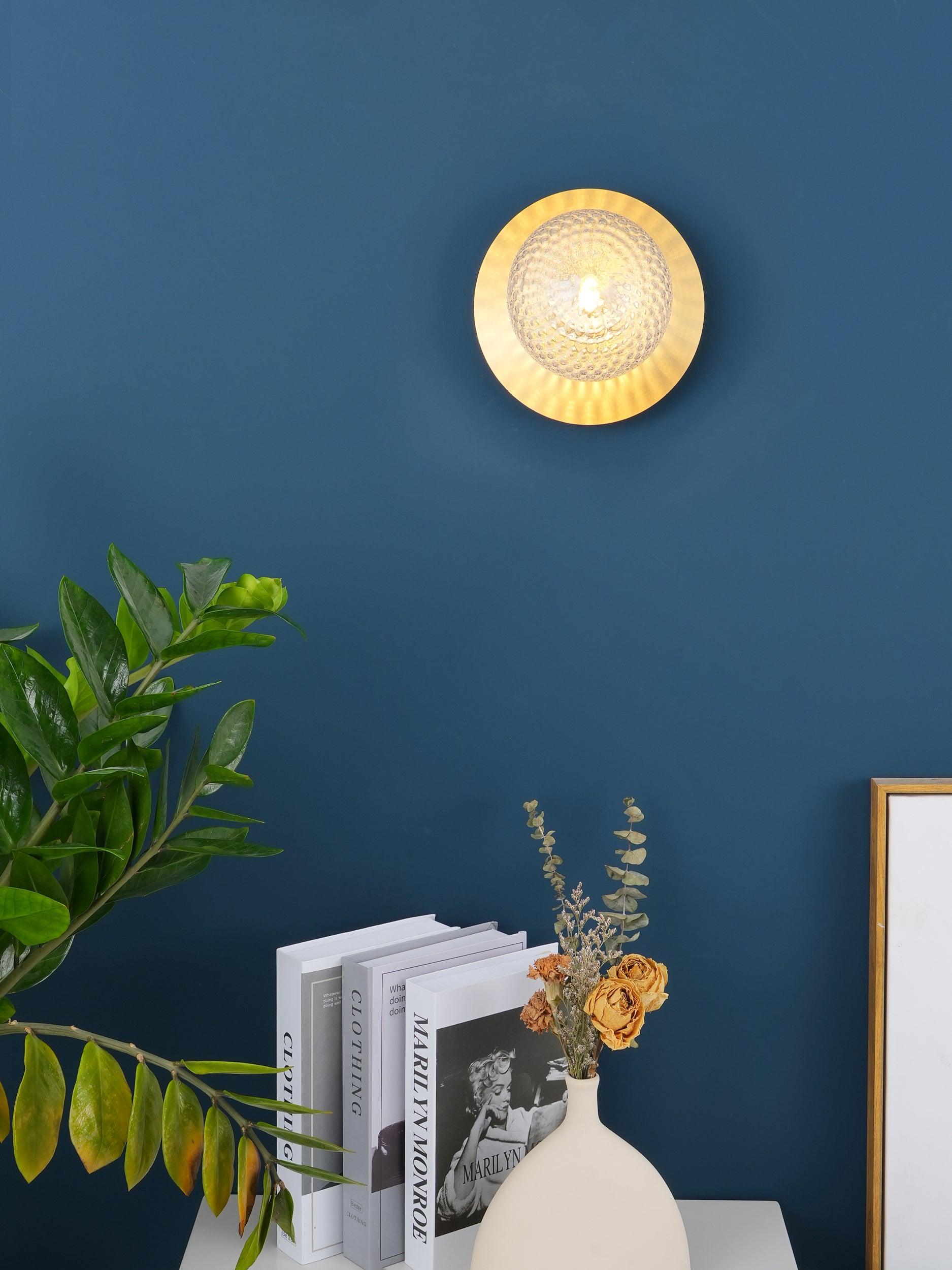 Lunara Modern Glass Globe Wall Sconce and Ceiling Light for Entryway or Hallway