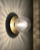 Lunara Modern Glass Globe Wall Sconce and Ceiling Light for Entryway or Hallway