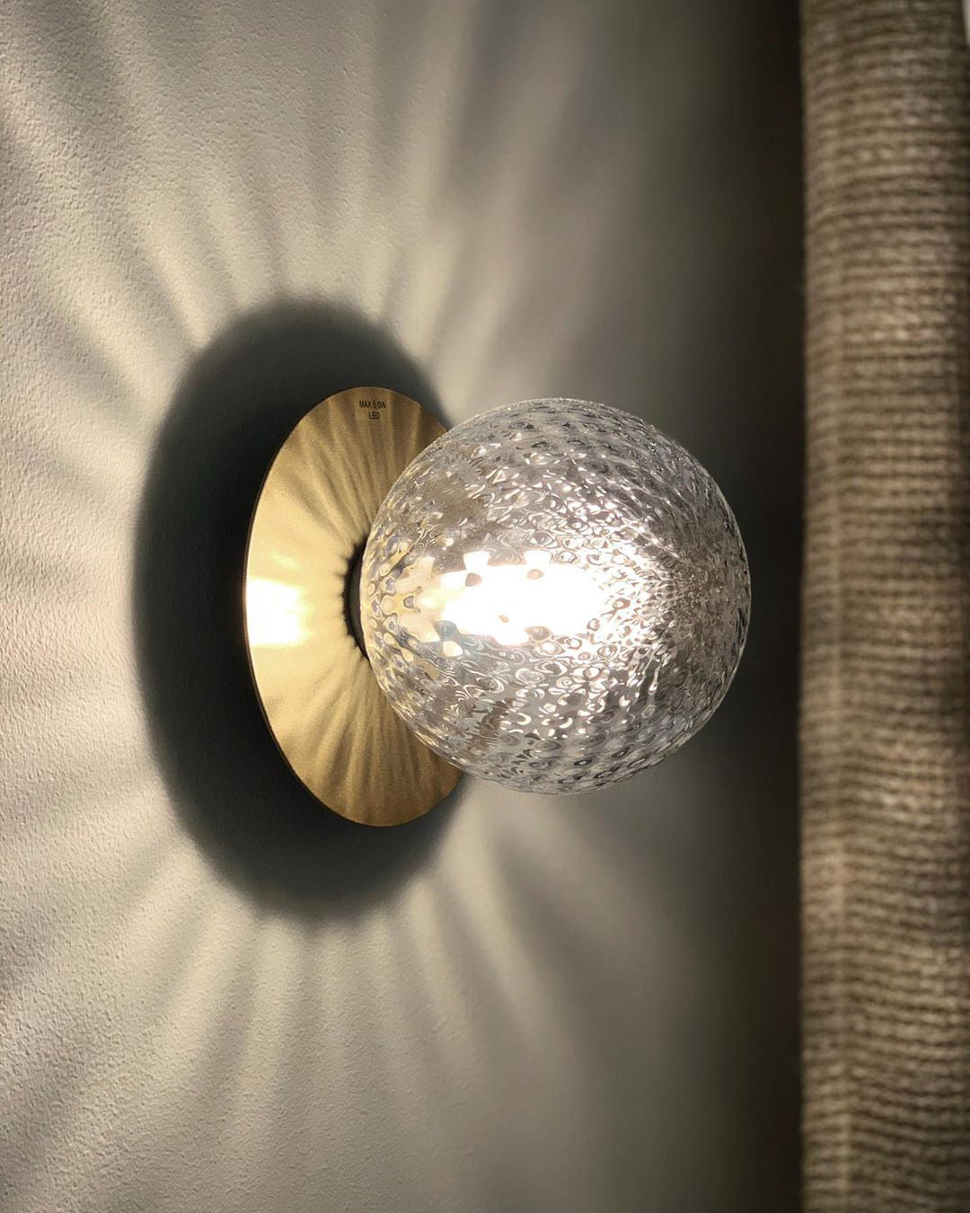 Lunara Modern Glass Globe Wall Sconce and Ceiling Light for Entryway or Hallway