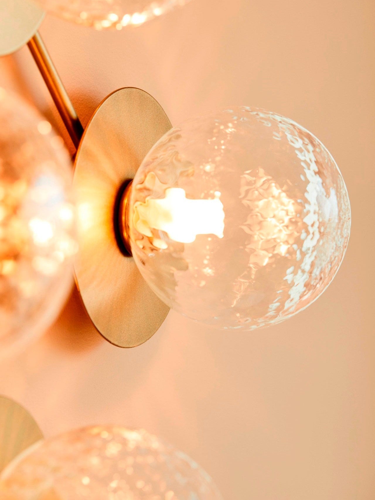 Lunara Modern Glass Globe Wall Sconce and Ceiling Light for Entryway or Hallway