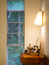Lupe Minimalist Conical Rice Paper Wall Sconce with Walnut Wood Base Set of 2