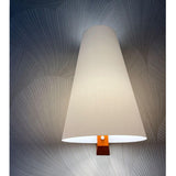 Lupe Minimalist Conical Rice Paper Wall Sconce with Walnut Wood Base Set of 2