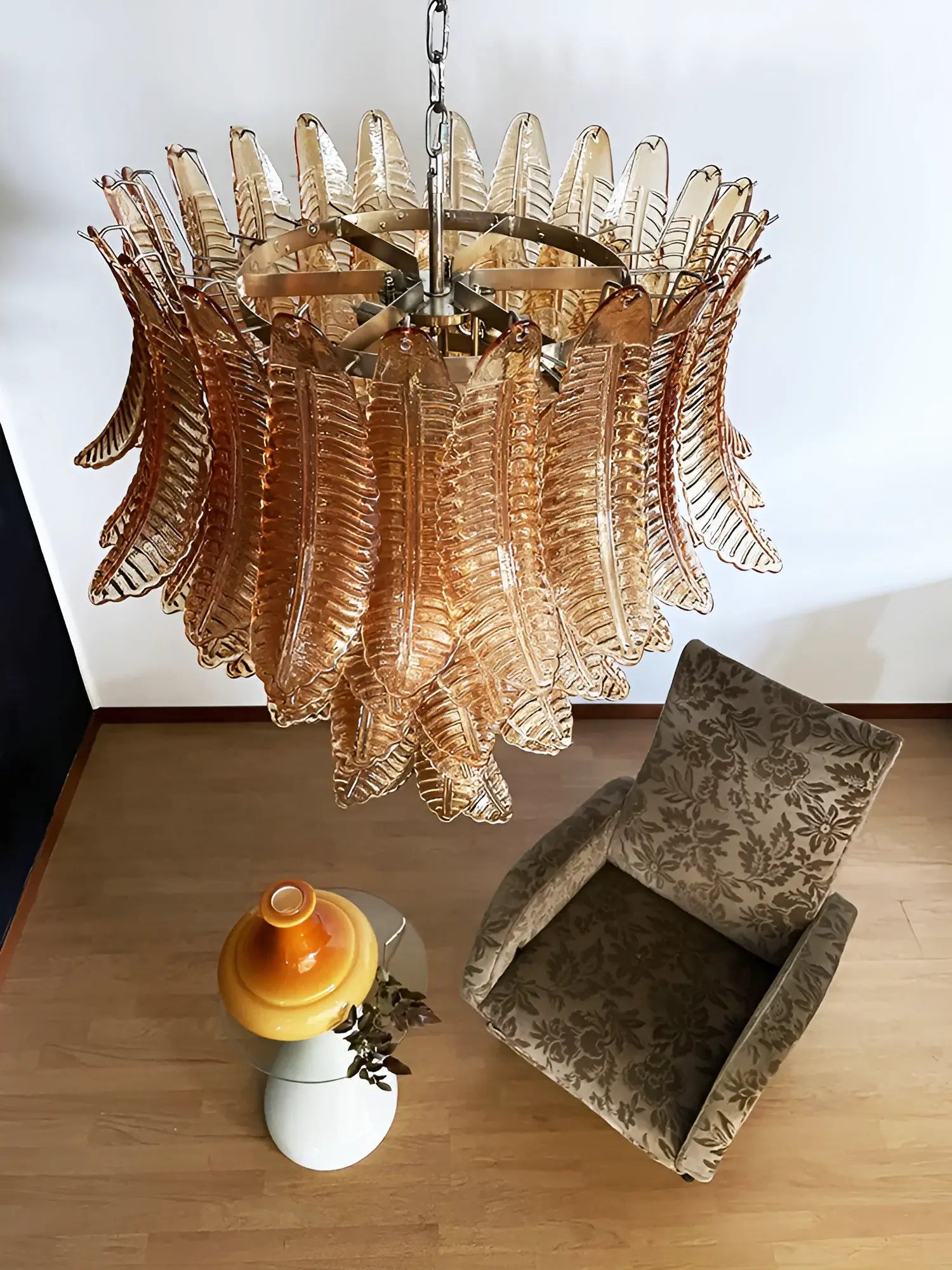 luxurious-murano-style-amber-glass-petal-chandelier-elegant-handcrafted-ceiling-light-fixture