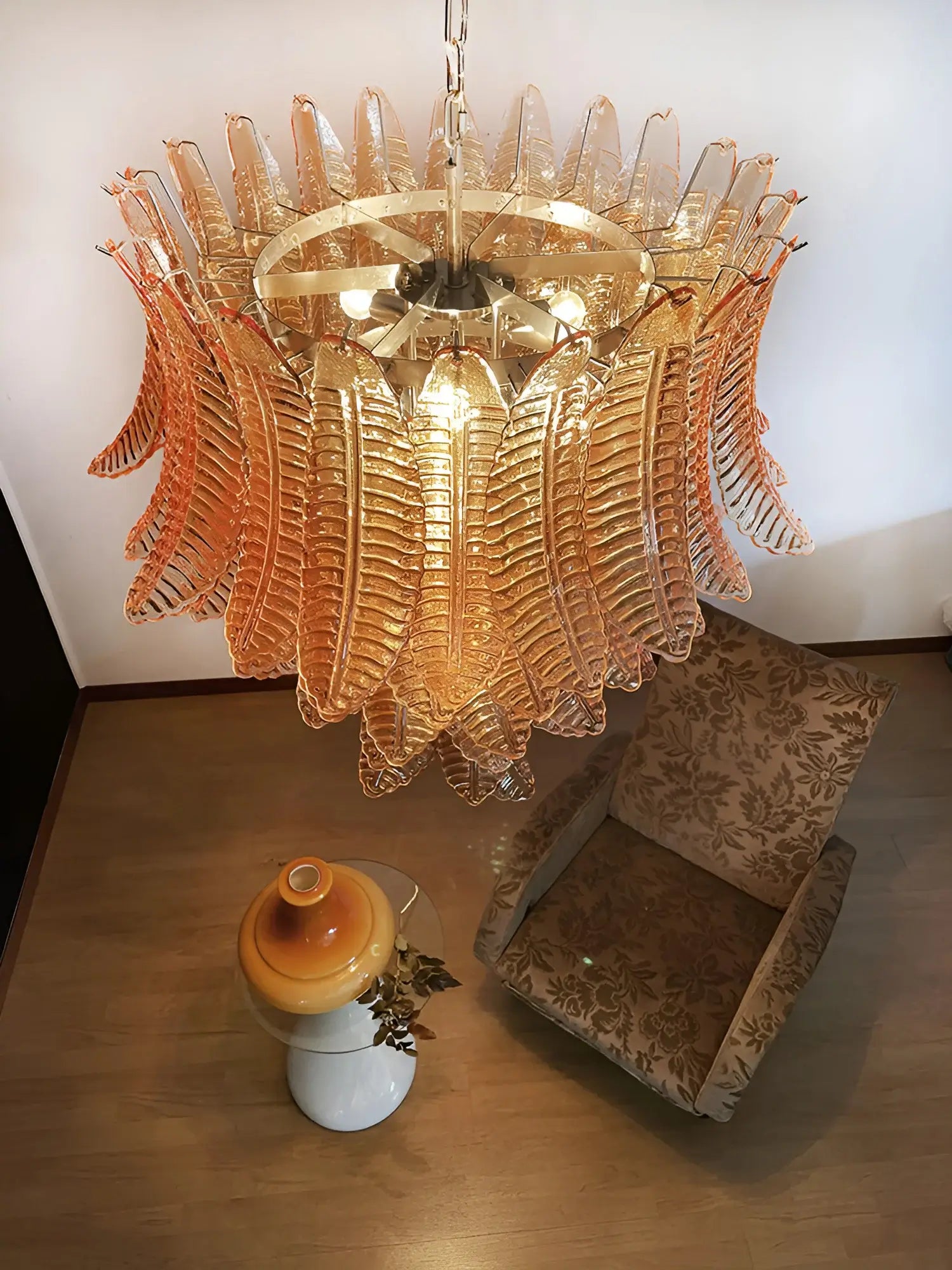 luxurious-murano-style-amber-glass-petal-chandelier-elegant-handcrafted-ceiling-light-fixture