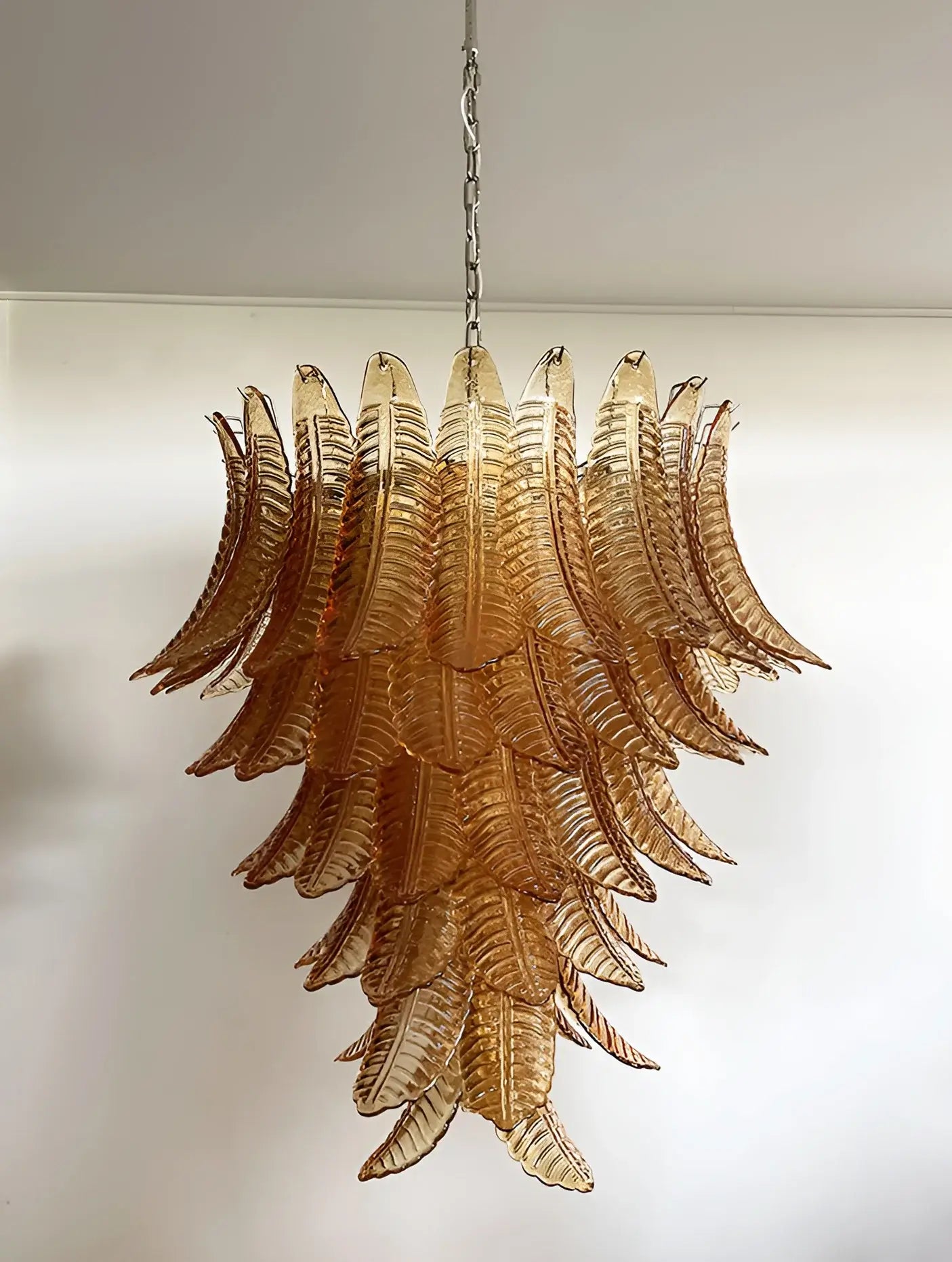 luxurious-murano-style-amber-glass-petal-chandelier-elegant-handcrafted-ceiling-light-fixture