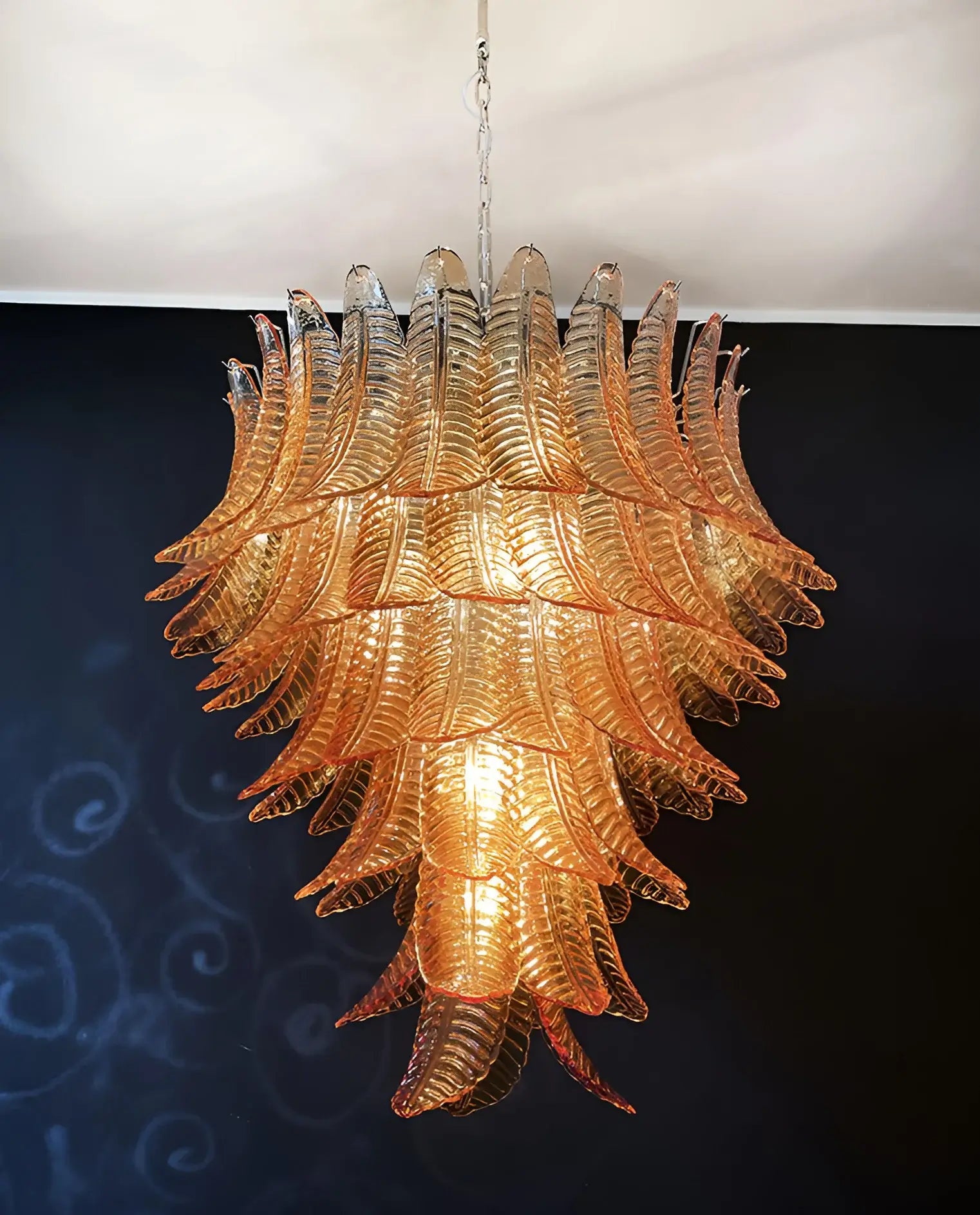 luxurious-murano-style-amber-glass-petal-chandelier-elegant-handcrafted-ceiling-light-fixture