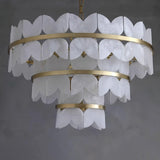 Luxury Alabaster Cloudscape Chandelier Brass Finished Modern Ceiling Pendant Fixture