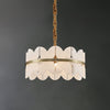 Luxury Alabaster Cloudscape Chandelier Brass Finished Modern Ceiling Pendant Fixture