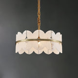 Luxury Alabaster Cloudscape Chandelier Brass Finished Modern Ceiling Pendant Fixture